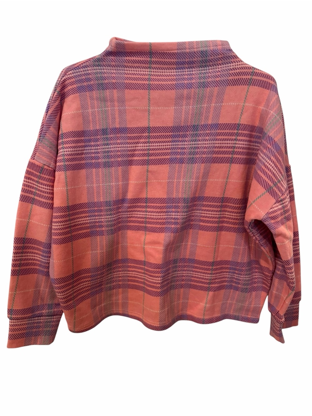 Chaser Girls Pink Plaid Mock Neck Long Sleeve Top Size 6 NWT